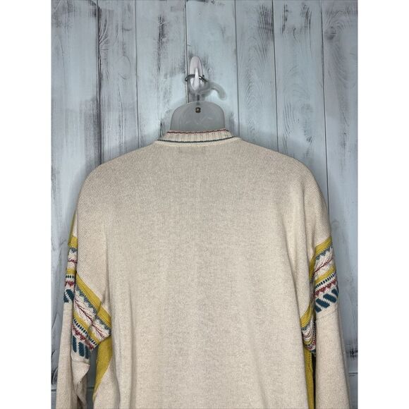 VINTAGE RAFFI LINEA UOMO EMBROIDERED COLORFUL GRANDPA CARDIGAN POCKET SWEATER XL - Picture 10 of 15